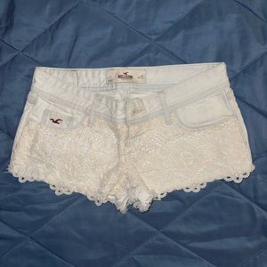Hollister Denim with lace low rise booty shorts
